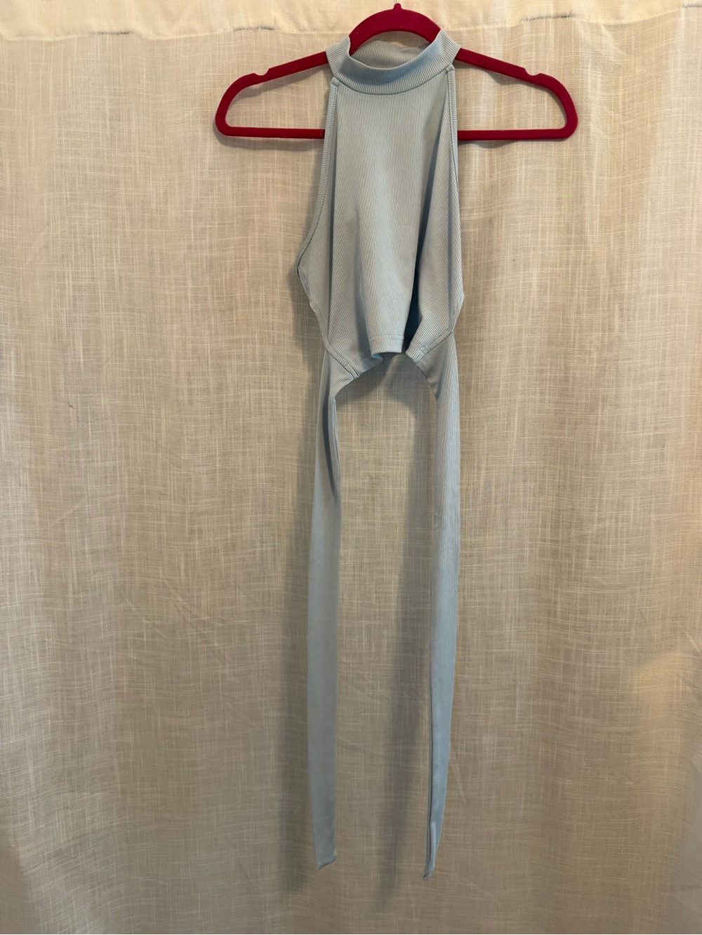 Light Blue Halter Tie-Back Women's top